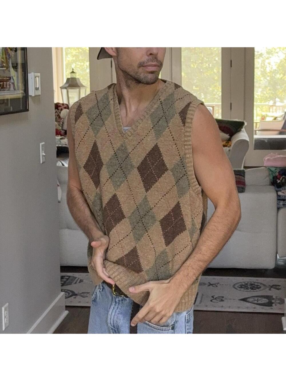 Polo Ralph Lauren Linen Silk Argyle Vest 🐎
